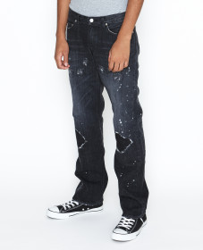 STRAIGHT GRUNGE DENIM JEANS