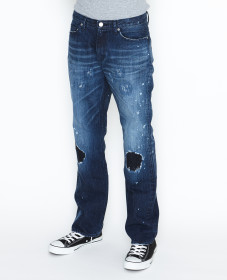 STRAIGHT GRUNGE DENIM JEANS